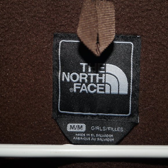 The North Face Full Zip Fleece Jacket Polartec Coat Brown Girls Medium - Picture 4 of 5